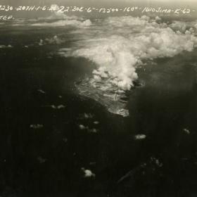 Iwo Jima under fire