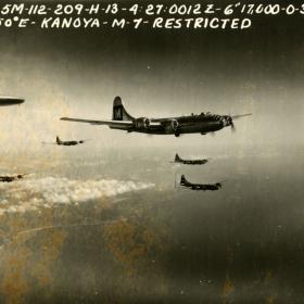 B-29 bombers in flight