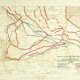 29th Engineer Regiment, United States Army map to illustrate the offensive of the St. Mihiel Salient.