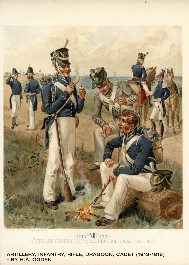Artillery, Infantry and Rifle Uniforms 1813-1816