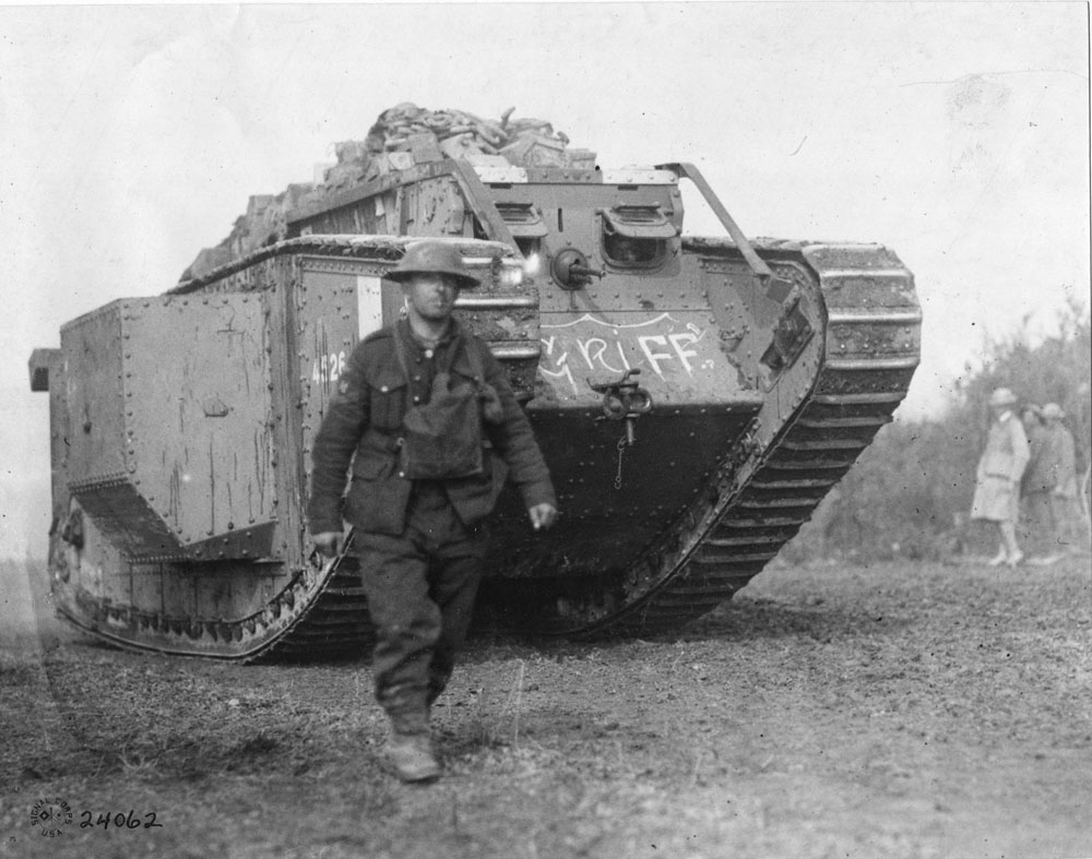 Tank headed to Saint Quentin Canal.