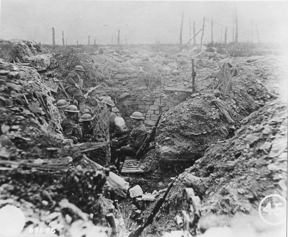Soldiers looking for the enemy.