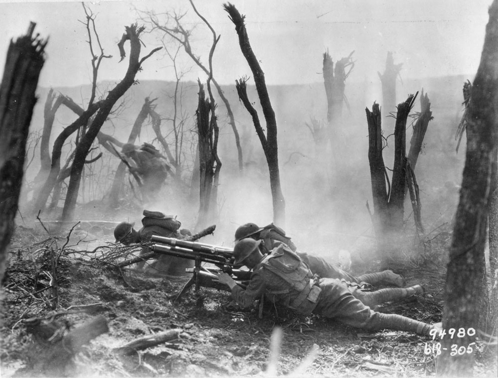 Gun crew with a 37mm gun in the Argonne Forest.