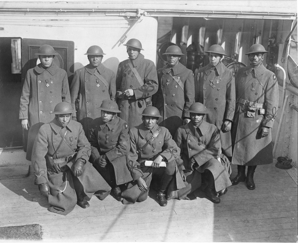 Photo of men from the 370th Infantry Regiment after WWI