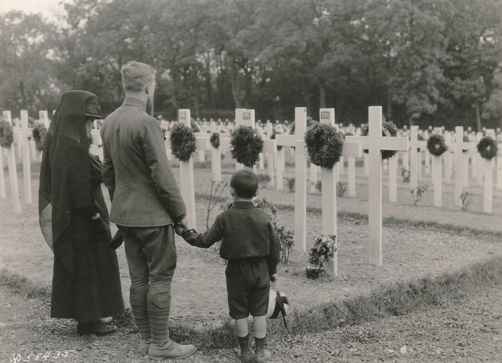 Daily scene at the Suresnes American Cemetery