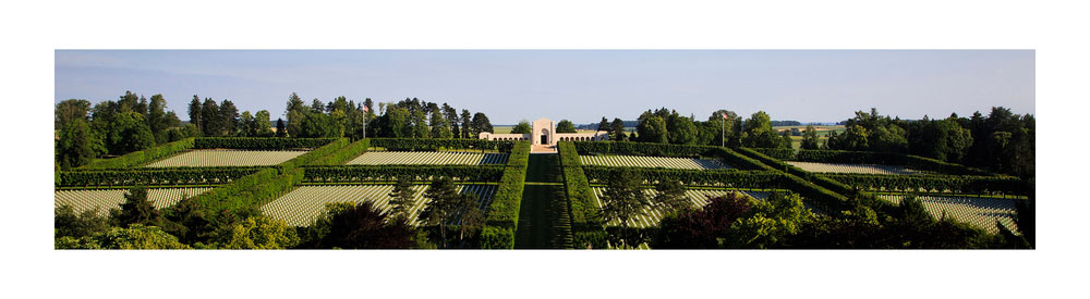 Aerial view of the Meuse-Argonne American Cemetery