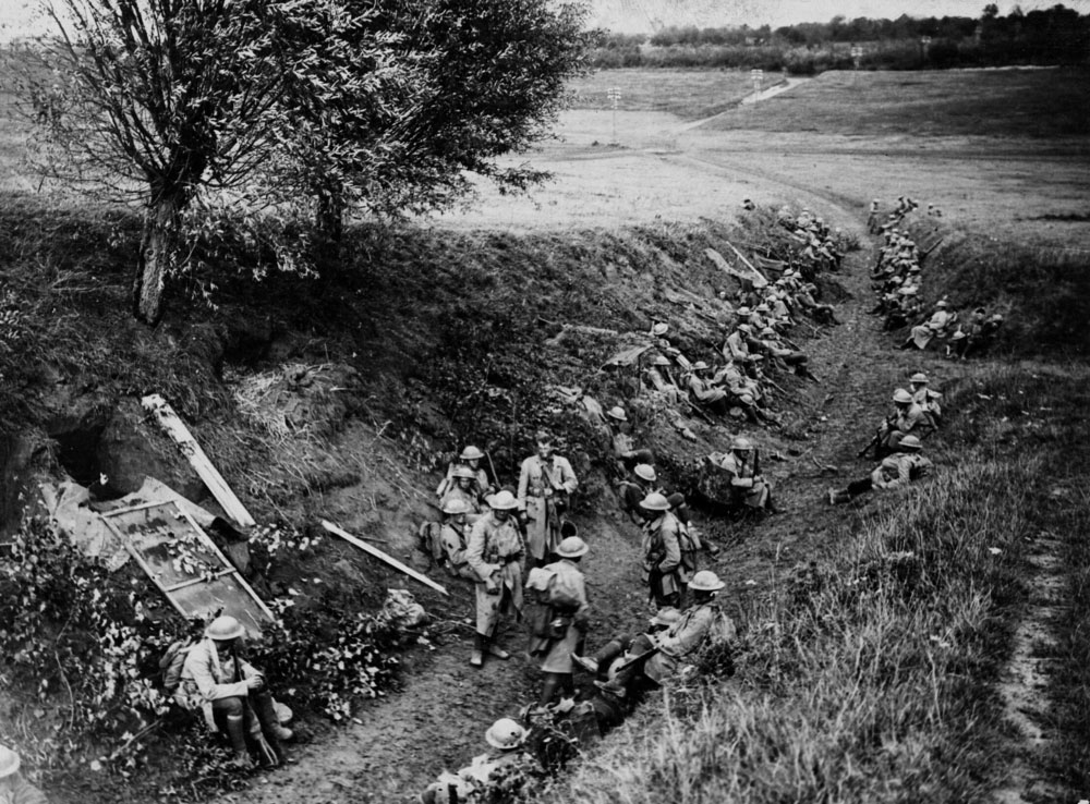 Soldiers waiting for orders.