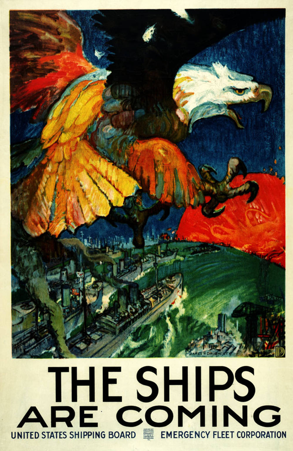 The Ships are Coming poster by James Daugherty.