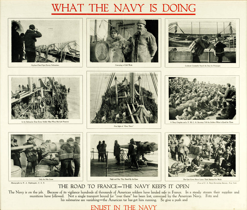 Poster of photographs from the U.S. Navy.