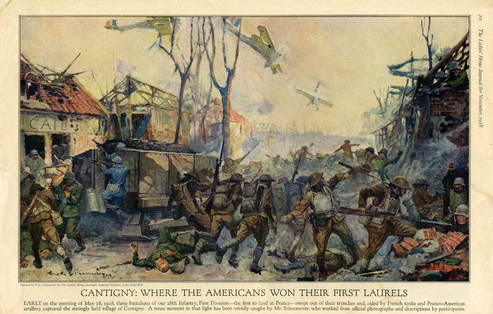 Page from Ladies' Home Journal of the Battle of Cantigny.