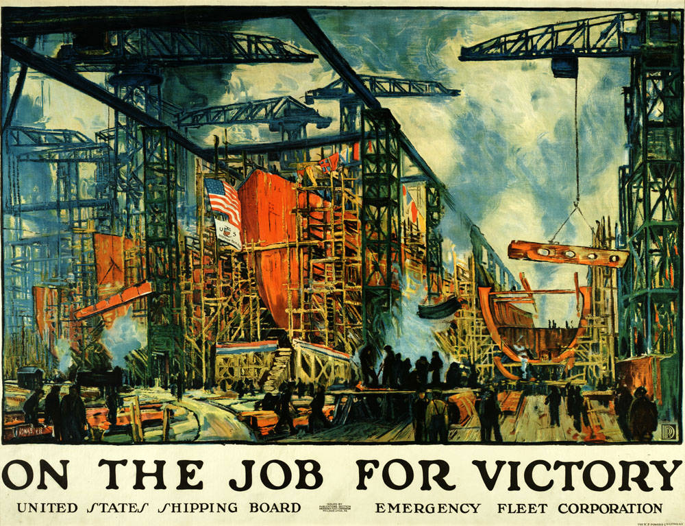 On the Job for Victory poster by Jonas Lie.