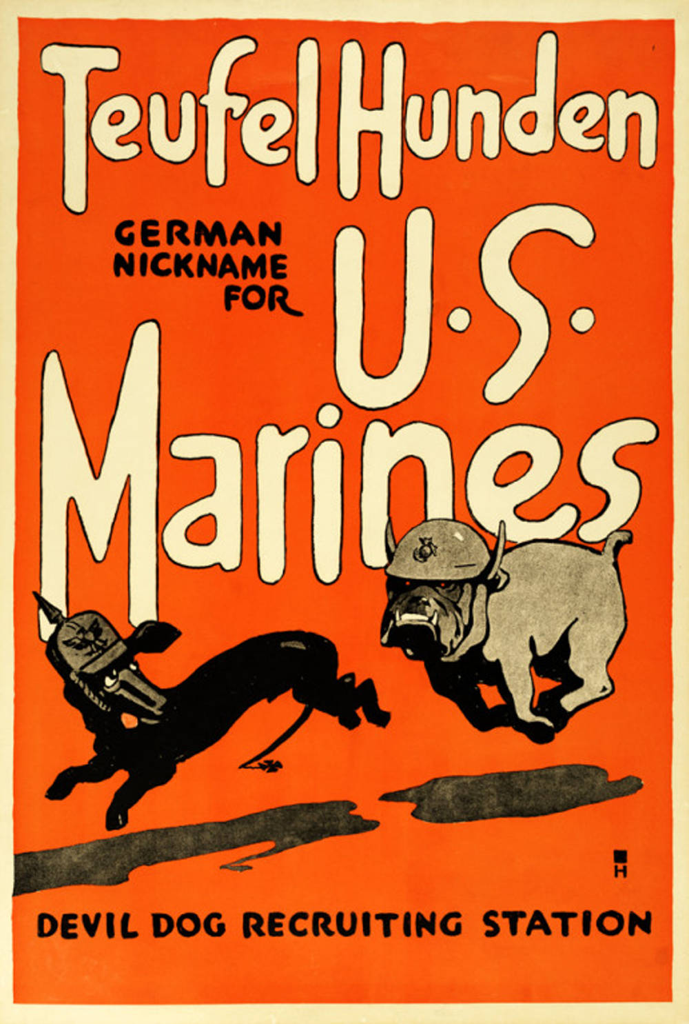 Teufel Hunden poster from ca. 1918.