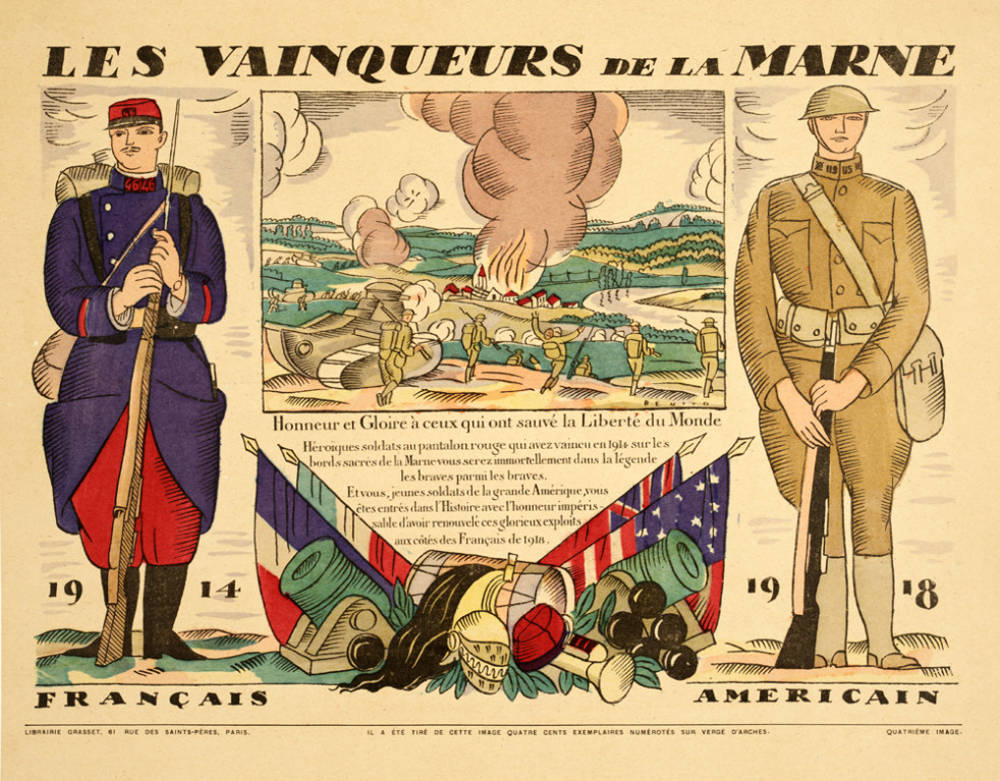 Les Vainqueurs de la Marne poster by Eduardo Garcia Benito ca. 1918.