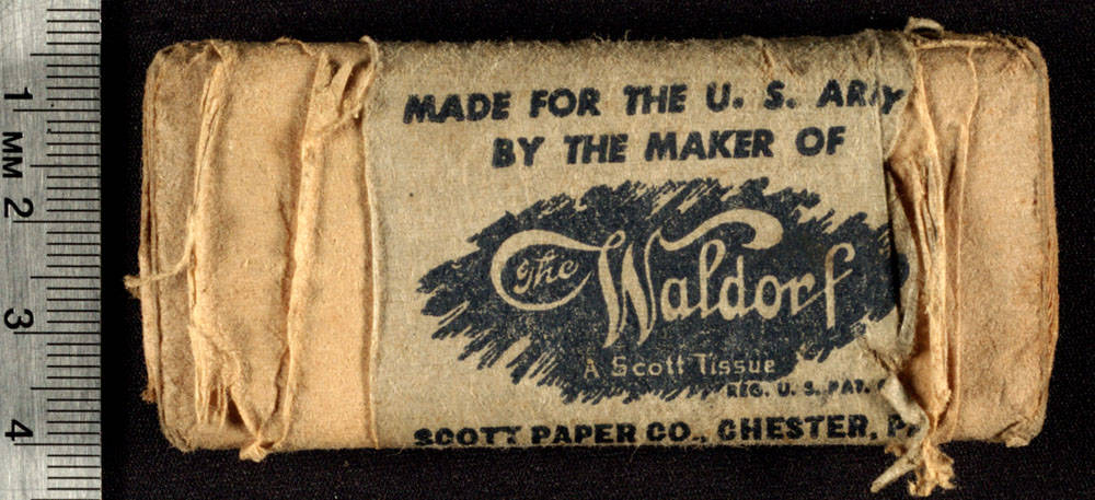 Waldorf toilet paper packet.