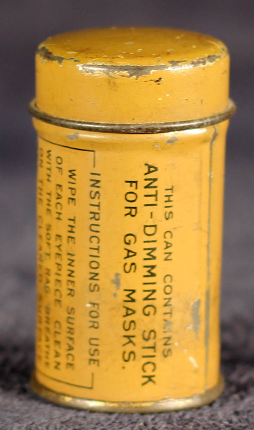 Anti-dimming stick and cloth in can.