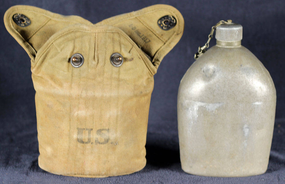 U.S. M-1910 canteen with cover and cup.