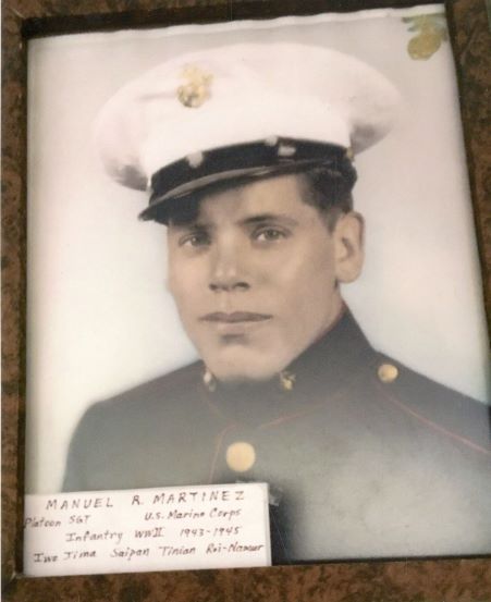 Portrait of 1st Sergeant Manuel Martinez, US Marines, WWII