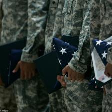 Soldiers with Flag