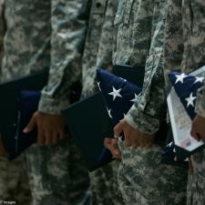 Soldiers with Flag