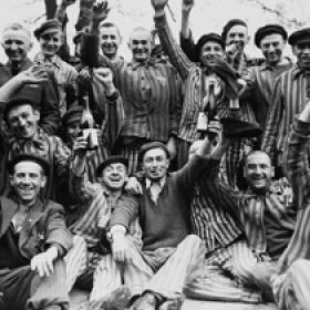 Dachau Prisoners Cheer