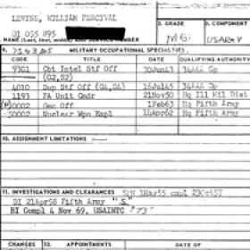 Levine Service Record