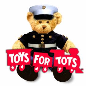 Toys For Tots Logo with Marine Bear