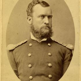 Photograph of Captain Erasmus Corwin Gilbreath taken at Fort Abraham Lincoln.