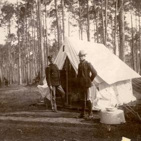 Photograph of Major Erasmus Corwin Gilbreath and his son-in-law Oliver Edwards in Florida.