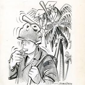Mauldin, William (1921-2003). Political cartoon, 1965