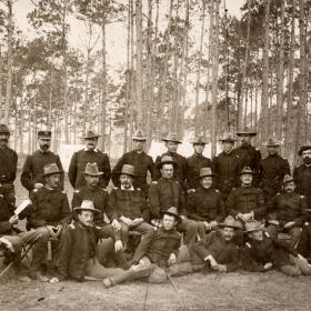 Photograph of the officers of the 11th Infantry taken in Florida.