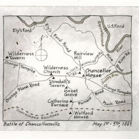 Map showing the Battle of Chancellorsville.
