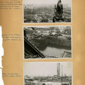 Photographs of Osaka destruction from Jack V. Sewell's scrapbook.