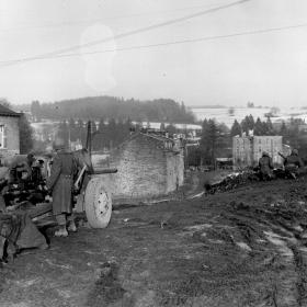 7th Armored Division fighting at Vielsalm, Belgium.