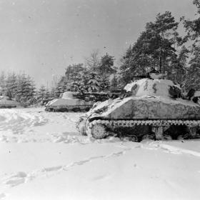 Tanks from the 7th Armored Division is near St. Vith