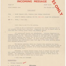 The cable from General Eisenhower highlights that losses among the more than 1,000 aircraft that took part in D-Day were not as severe as expected.