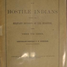 Cover of the Record of Engagements with Hostile Indians within the Military Division of Missouri, from 1868 to 1882