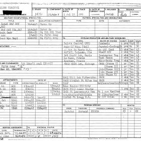 Part of William Levine's service record