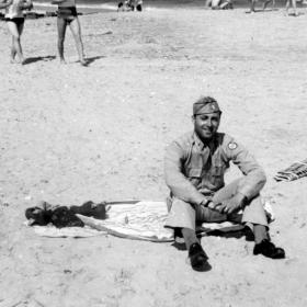 Levine at a North Carolina beach 