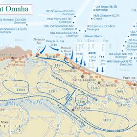 The overview plan of the attack on Omaha Beach.