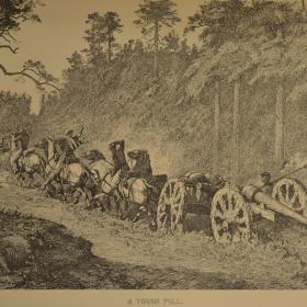 Illustration of marching during the Civil War
