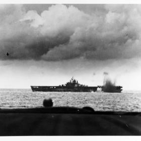 USS Bunker Hill during the Battle of the Philippine Sea on June 19, 1944.