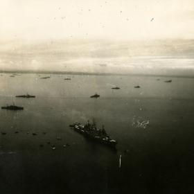 USS Missouri in the Tokyo harbor