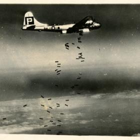 B-29 releasing bombs