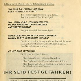 Leaflet for German soldiers to surrender.