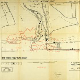 Reconnaissance map used by landing force 