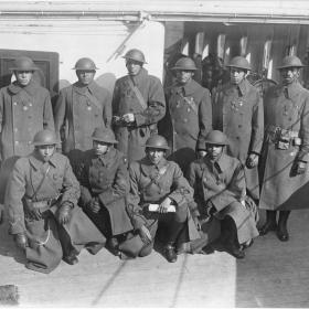 Photo of men from the 370th Infantry Regiment after WWI