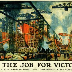 On the Job for Victory poster by Jonas Lie.